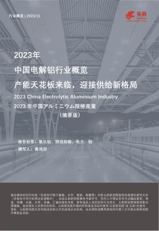 2023年中国电解铝行业概览-产能天花板来临-迎接供给新格局（摘要版）-头豹研究院.pdf
