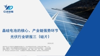 光伏行业研报三（硅片）-晶硅电池的核心-产业链强势环节--亿渡数据.pdf