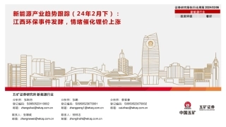 新能源产业趋势跟踪（24年2月下）：江西环保事件发酵，情绪催化锂价上涨-20240306-五矿证券-46页.pdf
