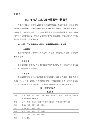 【计算教程】2021 年电力二氧化碳排放因子计算说明