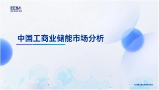 2024中国工商业储能市场分析