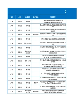 2024年4月各省储能备案项目数据（1300个项目）