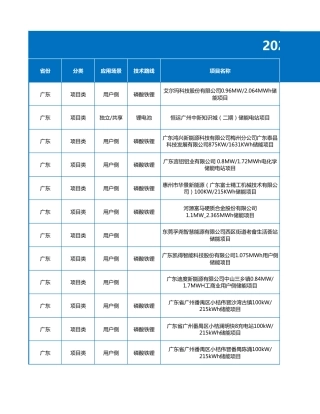 2024年6月各省储能备案项目数据（1231个项目）