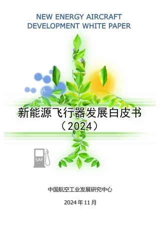 新能源飞行器发展白皮书（2024）
