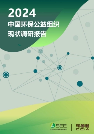2024中国环保公益组织现状调研报告