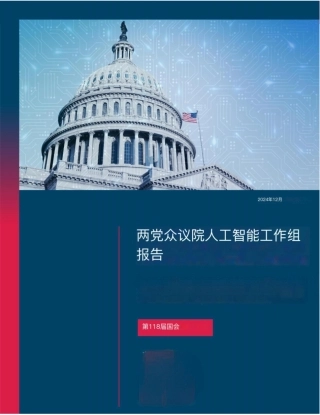 两党众议院人工智能工作组报告