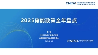 中关村储能产业技术联盟：2025储能政策全年盘点